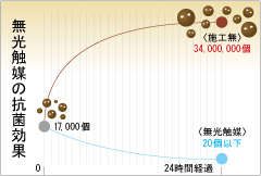 無効触媒と光触媒の対比（消臭性評価）