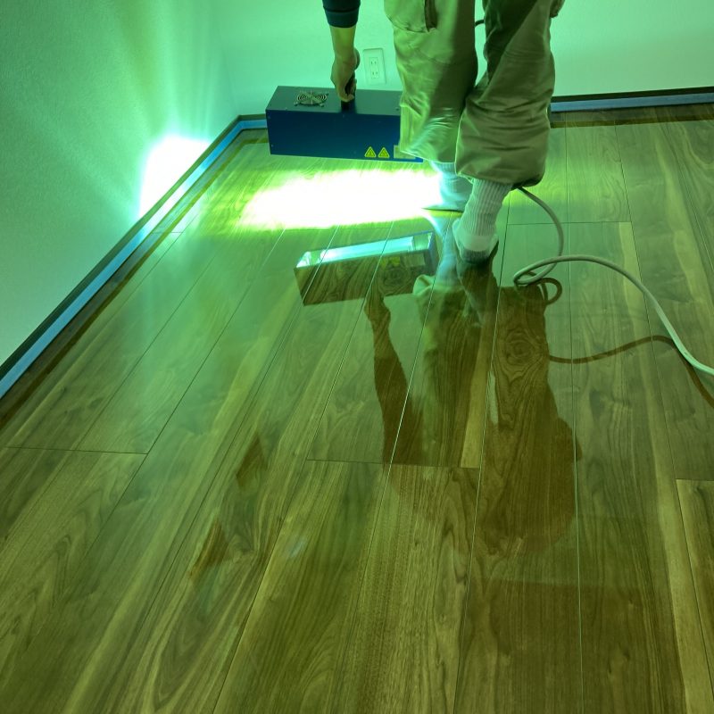 千葉県柏市セキスイハイム HDフローリング ※シートフロアuv照射①