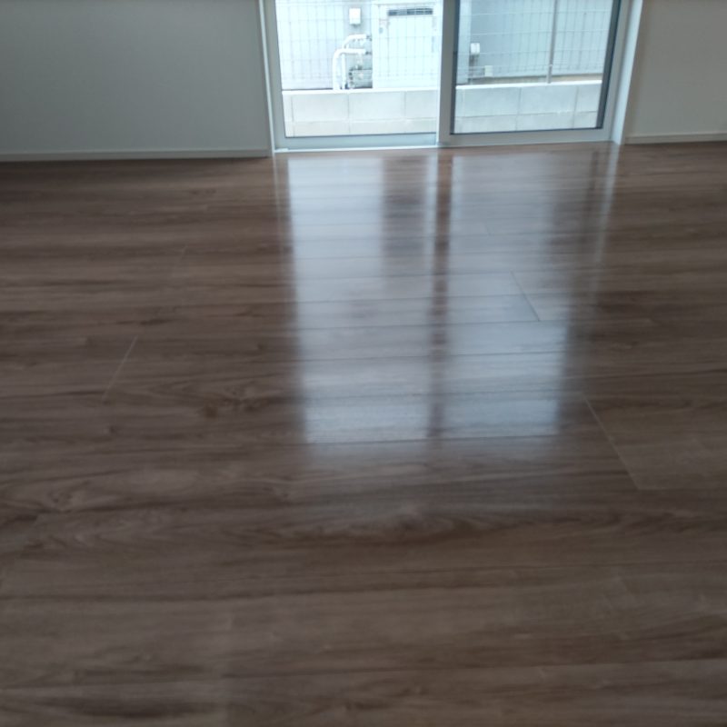 プレミアムコート(ガラスコーティング)施工実績【床材:シートフロア】【奈良県葛城市】