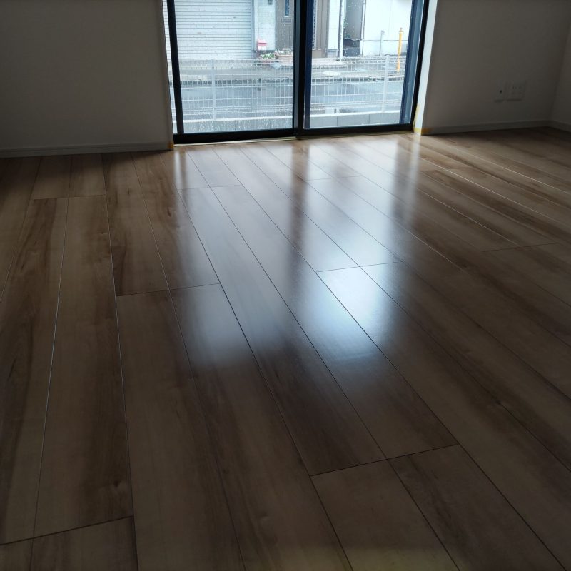 プレミアムコート(ガラスコーティング)大建工業 ハピアフロア 施工前