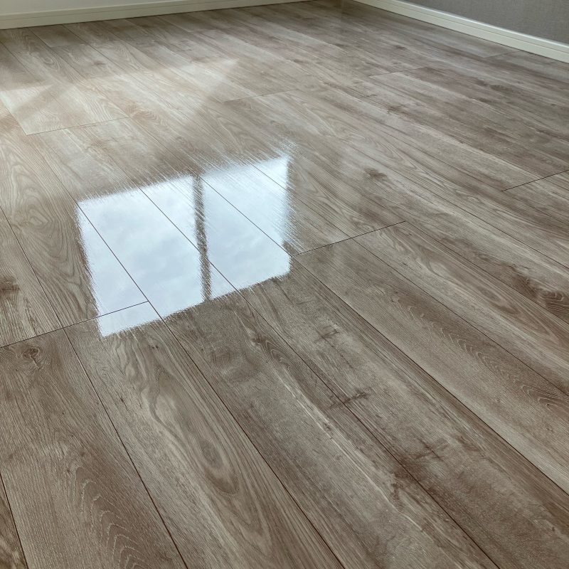 永大産業 アトムジェニック ※シートフロア  プレミアムコート(ガラスコーティング)施工後