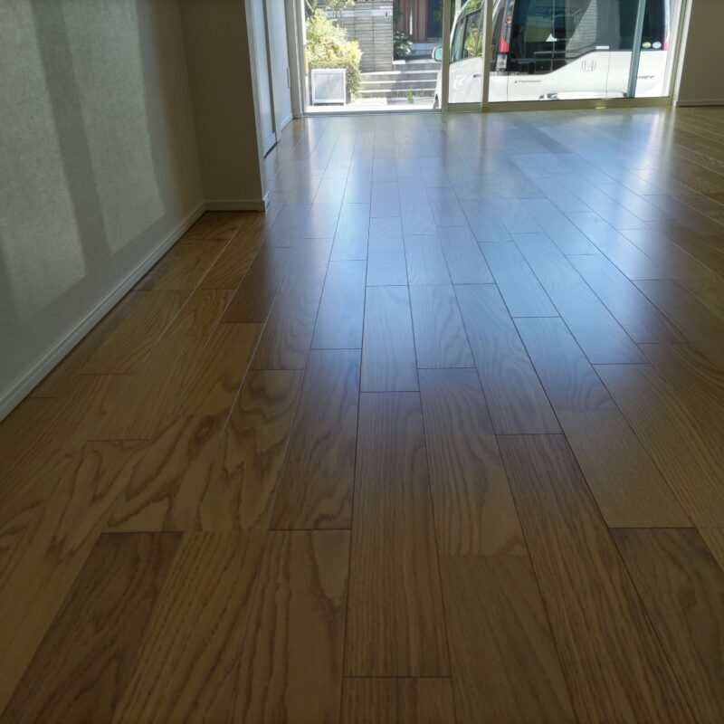 永大産業 銘樹モクトーン 3P オーク プレミアムコート(ガラスコーティング)施工後 34427