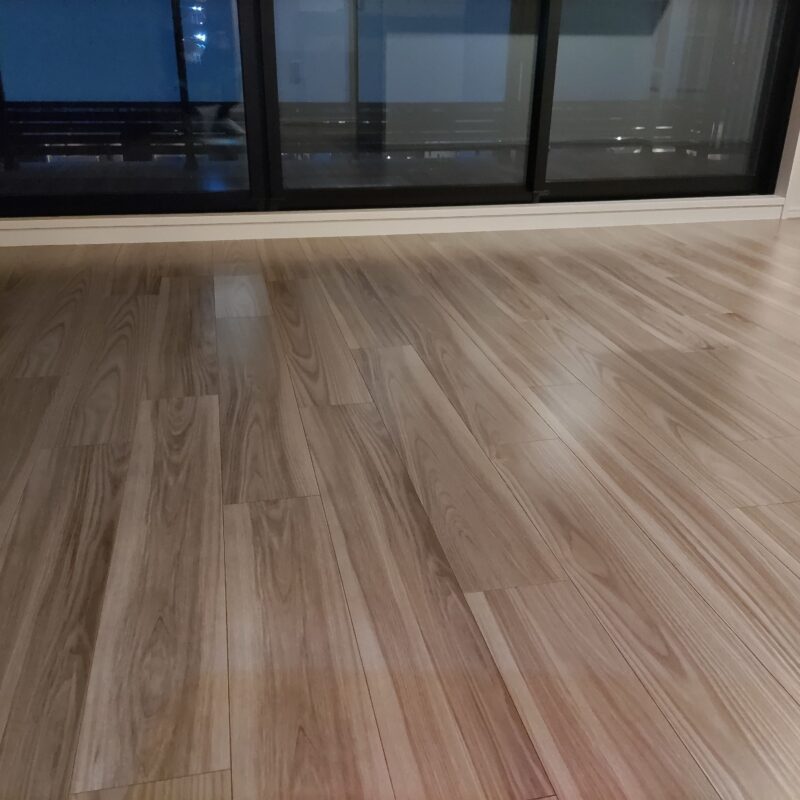 プレミアムコート(ガラスコーティング)大建工業 オトユカアートX YB12145 ※シートフロア 施工後