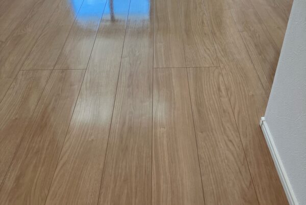大建工業 ルームアート ライトオーカー ※シートフロア プレミアムコート(ガラスコーティング)施工後