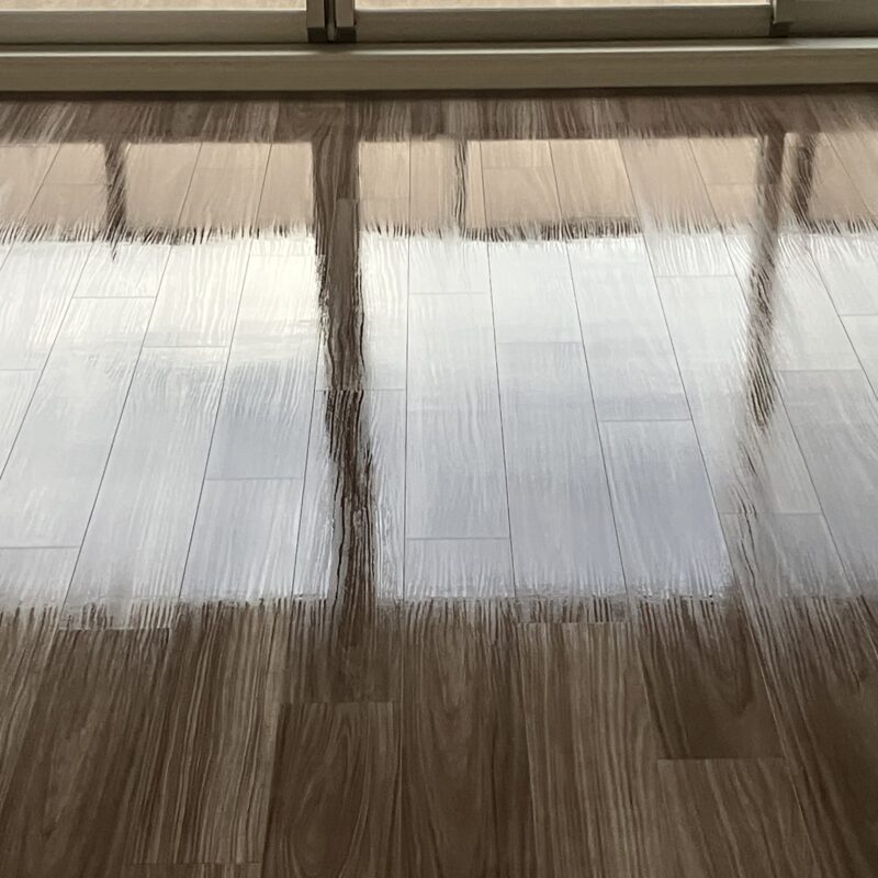 大日本印刷 EBFW ※シートフロア プレミアムコート(ガラスコーティング)施工後