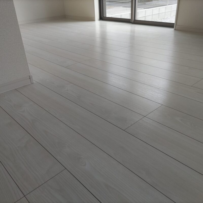 大建工業 ルームアートJK ※シートフロア プレミアムコート(ガラスコーティング)施工後 自然な仕上がり