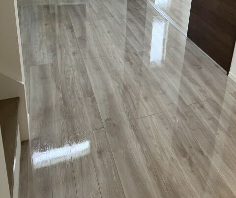 永大産業 アトムジェニック・アトムフィットGM マッドオーク柄 ※シートフロア プレミアムコート(ガラスコーティング)施工後