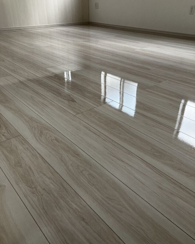 東洋テックス ダイヤモンドフロアー CPシリーズ ※シートフロア プレミアムコート(ガラスコーティング)施工後